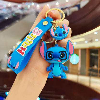 Gantungan Kunci Desain Kartun Lucu 3D Miki Mini Lotso Stitch Superhero Etc