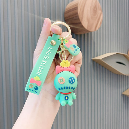 Gantungan Kunci Desain Kartun Lucu 3D Miki Mini Lotso Stitch Superhero Etc