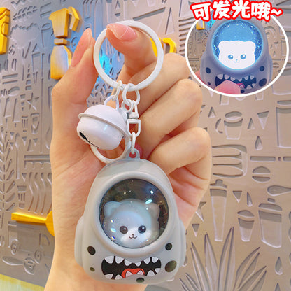 Gantungan Kunci Desain Kartun Lucu 3D Ganci Backpack Cat Keychain Night Lamp