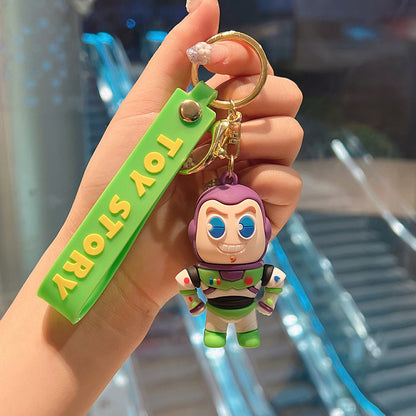 Gantungan Kunci Desain Kartun Lucu 3D Miki Mini Lotso Stitch Superhero Etc