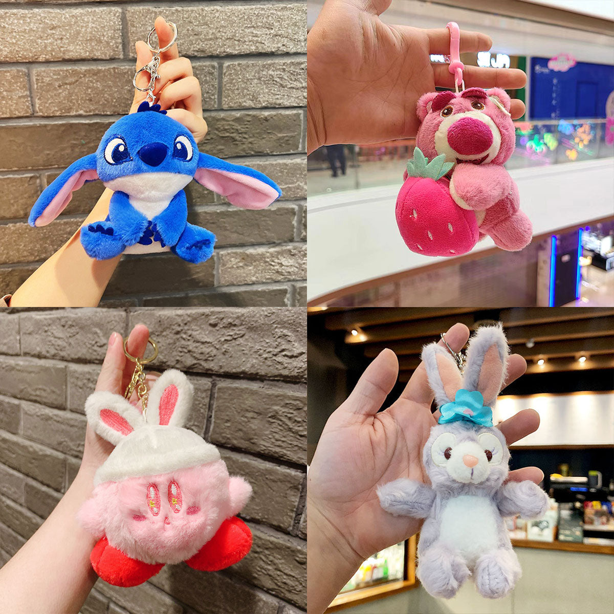 Gantungan Kunci Tas Boneka Karakter Stitch Lotso Stella Kabi Gemas Lucu Ganci Keychain