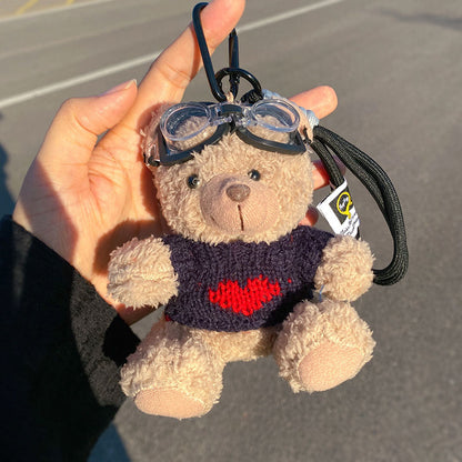 Gantungan Kunci Boneka Beruang Baju Sweater Bear Dog Plush Doll Keychain Premium KCA61252