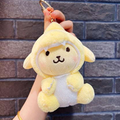 Gantungan Kunci Tas Boneka Sanrio Dino Kitty Kuromi Melody Cinnamoroll Lucu Ganci Keychain