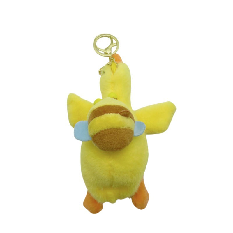 Gantungan Kunci Tas Boneka Karakter Bebek Plush Doll Keychain Lobster Turtle Bee Duck