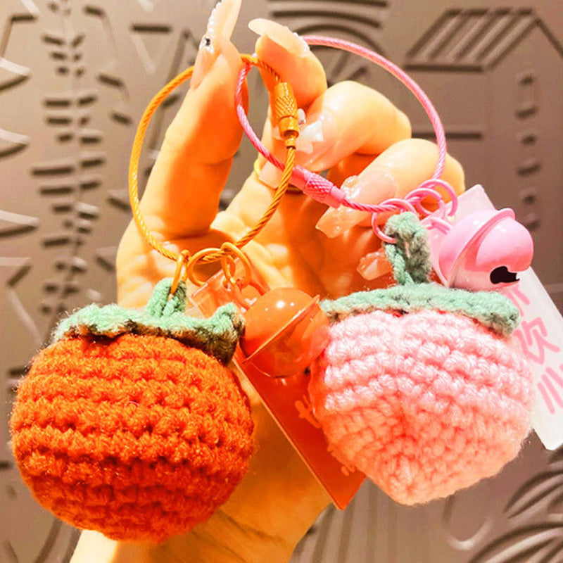 Gantungan Kunci Tas Boneka Buah Buahan Fruit Fluffy Imut Ganci Keychain