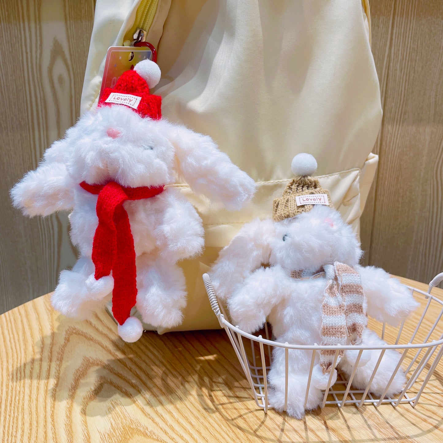 Gantungan Kunci Tas Boneka Karakter Kelinci Plush Doll Keychain Premium Bulu Halus