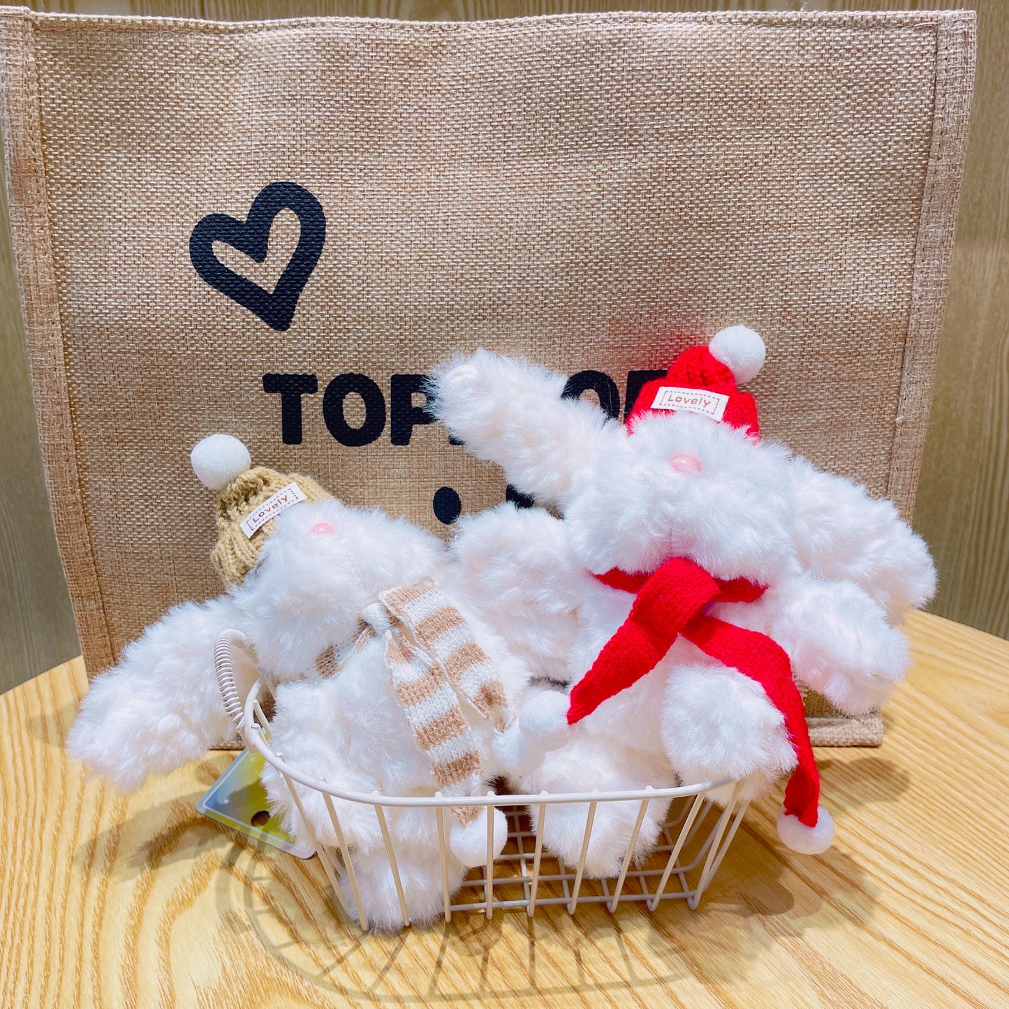 Gantungan Kunci Tas Boneka Karakter Kelinci Plush Doll Keychain Premium Bulu Halus