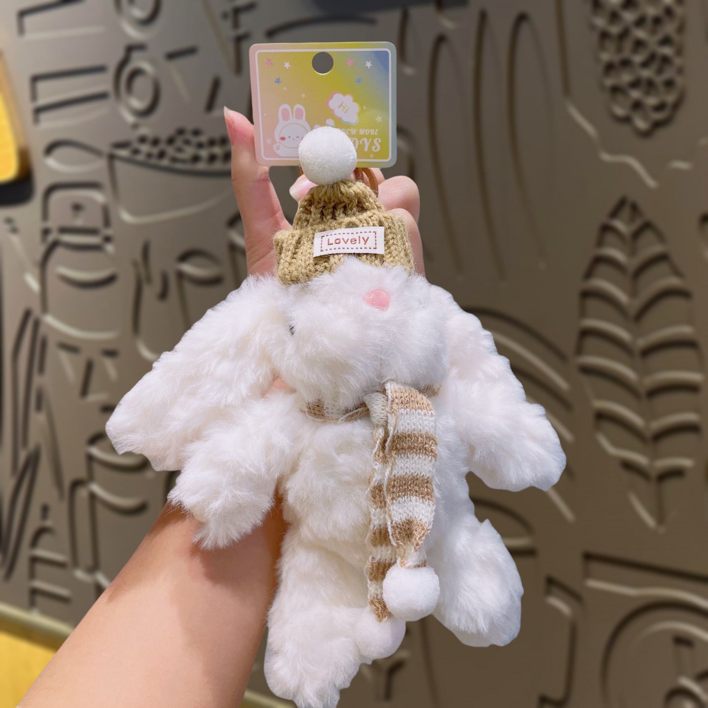 Gantungan Kunci Tas Boneka Karakter Kelinci Plush Doll Keychain Premium Bulu Halus