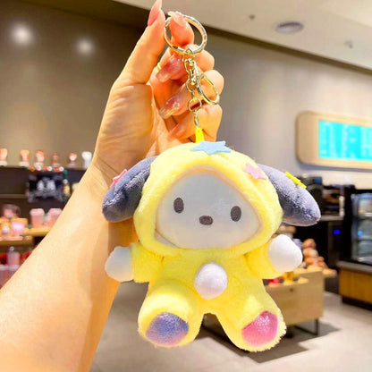 Gantungan Kunci Tas Boneka Sanrio Karakter Kitty Kuromi Melody Cinnamoroll Lucu Ganci Keychain