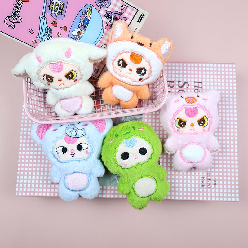 Gantungan Kunci Lucu Boneka Bayi Kostum Animal Bulu Bag Charm Tas KCE2175