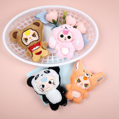 Gantungan Kunci Lucu Boneka Bayi Kostum Animal Bulu Bag Charm Tas KCE2175