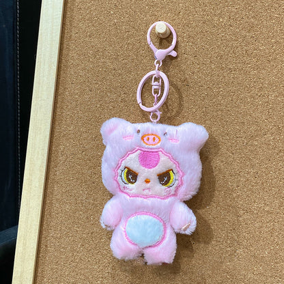 Gantungan Kunci Lucu Boneka Bayi Kostum Animal Bulu Bag Charm Tas KCE2175