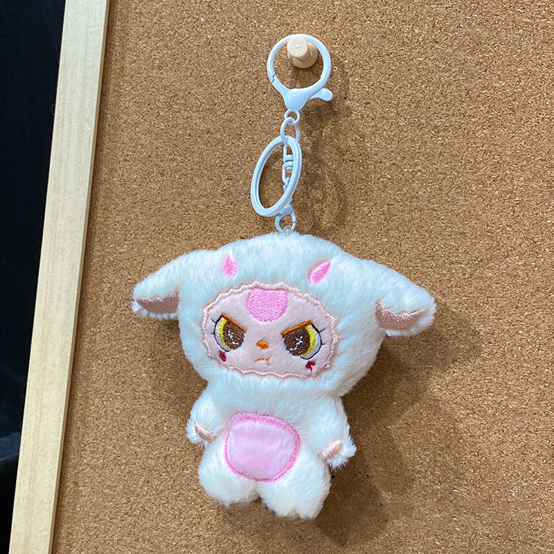 Gantungan Kunci Lucu Boneka Bayi Kostum Animal Bulu Bag Charm Tas KCE2175