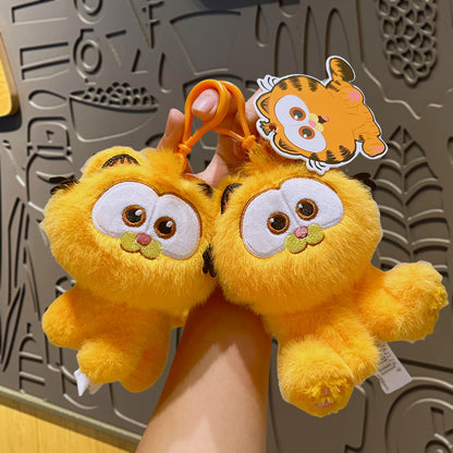 Gantungan Kunci Tas Boneka Kucing Garfield Cat Bulu Halus Gemas Imut Ganci Keychain