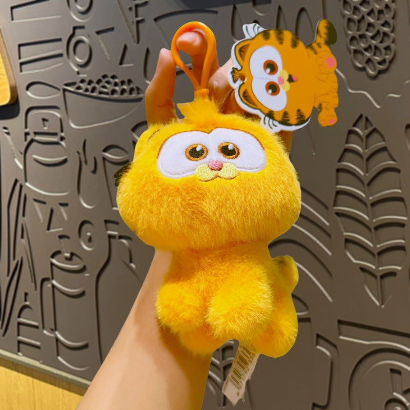 Gantungan Kunci Tas Boneka Kucing Garfield Cat Bulu Halus Gemas Imut Ganci Keychain