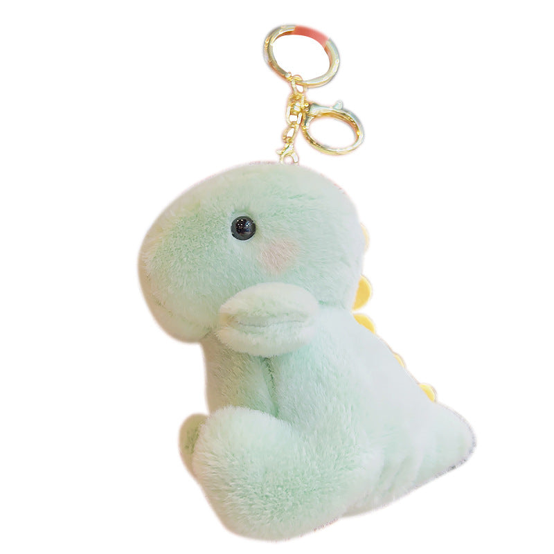 Gantungan Kunci Tas Boneka Baby Dino Warna Pastel Bulu Lembut Bag Keychain