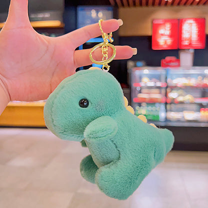 Gantungan Kunci Tas Boneka Baby Dino Warna Pastel Bulu Lembut Bag Keychain