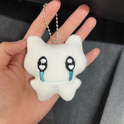 Gantungan Kunci Boneka Kucing Lucu Headphone Cat Kucing Menangis Pendant Keychain Bag Charm KCE4157