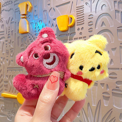 Pin Bros Boneka Karakter Lucu Aksesoris Tas Jaket Lotso Pooh Kitty Cat Pocha Dog