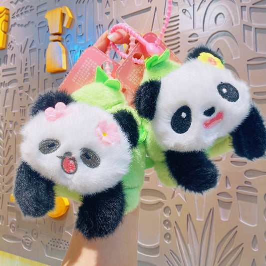 Gantungan Kunci Tas Boneka Hewan Panda Bambu Segitiga Ganci Animal Keychain