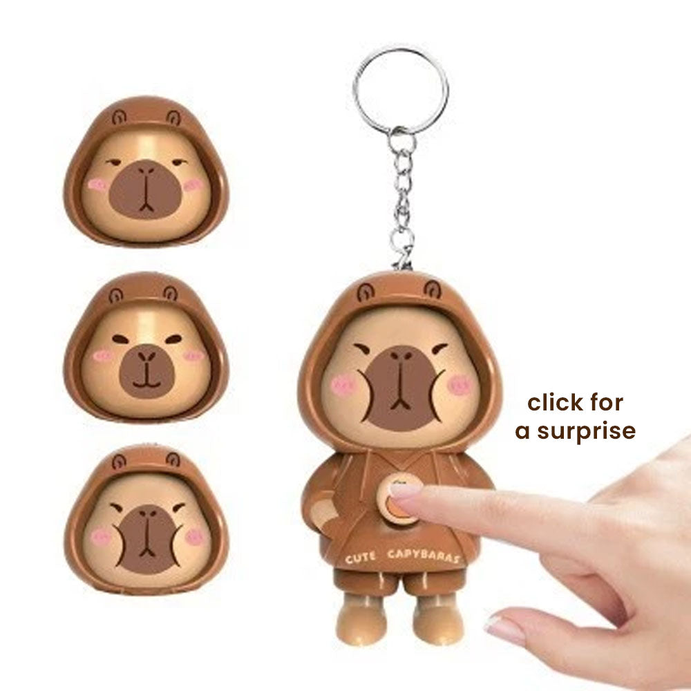 Gantungan Kunci Ganti Muka Wajah Shinchan Capybara Change Face Changing Keychain Ganci