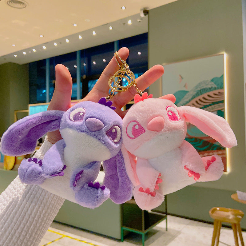 Gantungan Kunci Tas Boneka Karakter Stitch Gemas Lucu Ganci Keychain