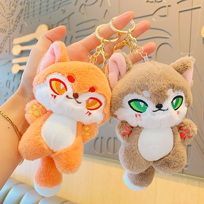 Gantungan Kunci Tas Boneka Hewan Rubah Lucu Ganci Fox Animal Keychain