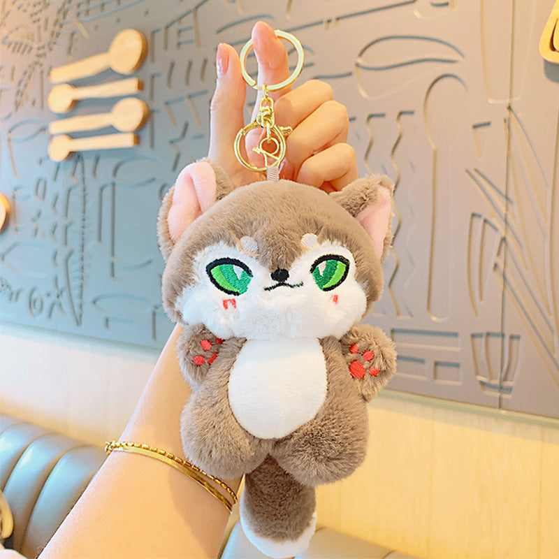 Gantungan Kunci Tas Boneka Hewan Rubah Lucu Ganci Fox Animal Keychain