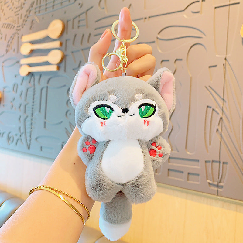 Gantungan Kunci Tas Boneka Hewan Rubah Lucu Ganci Fox Animal Keychain