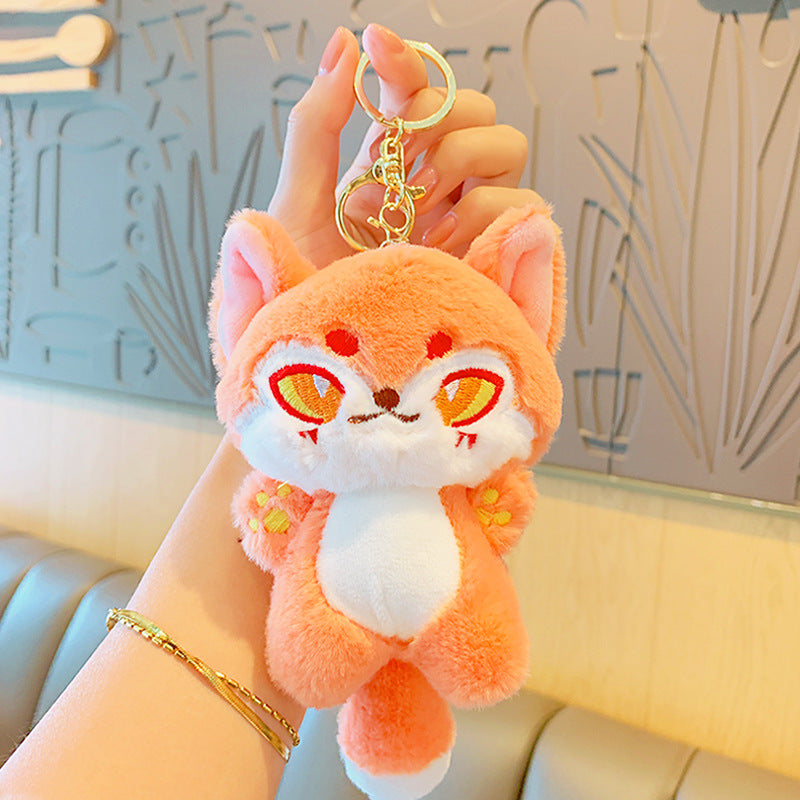 Gantungan Kunci Tas Boneka Hewan Rubah Lucu Ganci Fox Animal Keychain