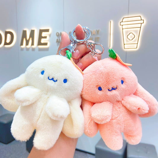 Gantungan Kunci Tas Boneka Hewan Kelinci Wortel Ganci Rabbit Carrot Doll Keychain