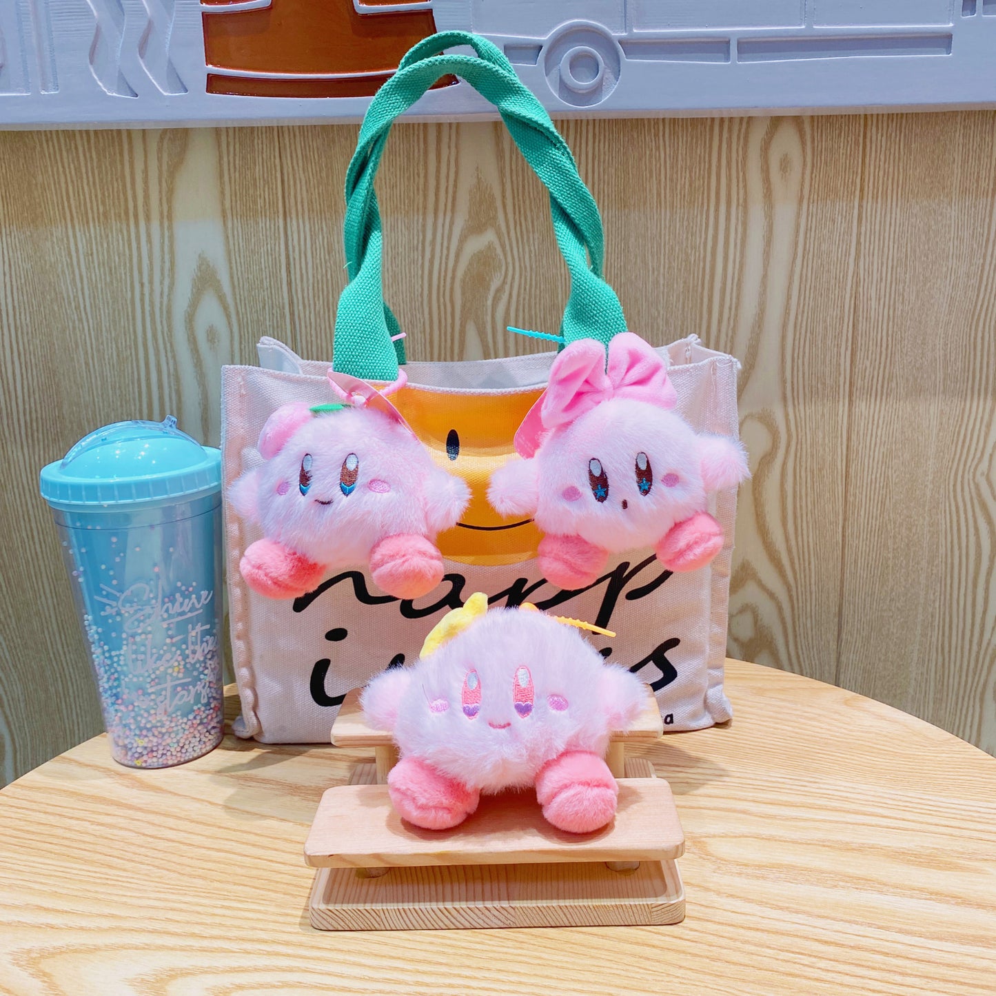 Gantungan Kunci Tas Boneka Karakter Kirby Plush Doll Keychain Kabi