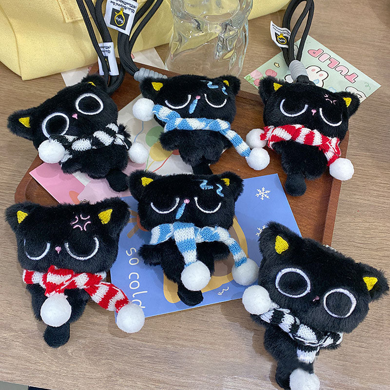 Gantungan Kunci Boneka Kucing Ekpresi Lucu Cat Kucing Pendant Keychain Bag Charm KCE4157