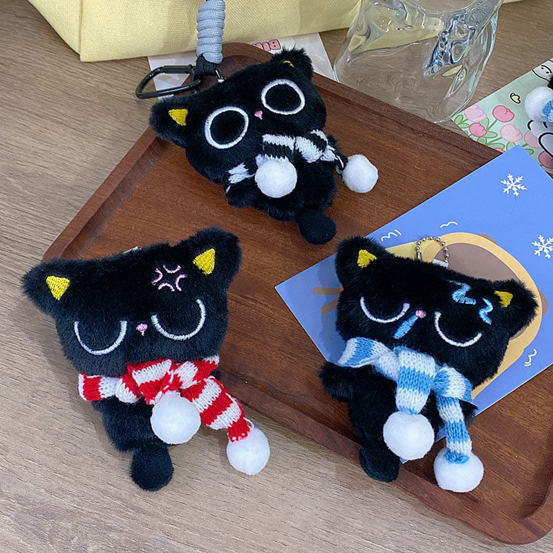 Gantungan Kunci Boneka Kucing Ekpresi Lucu Cat Kucing Pendant Keychain Bag Charm KCE4157