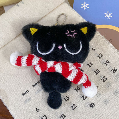 Gantungan Kunci Boneka Kucing Ekpresi Lucu Cat Kucing Pendant Keychain Bag Charm KCE4157