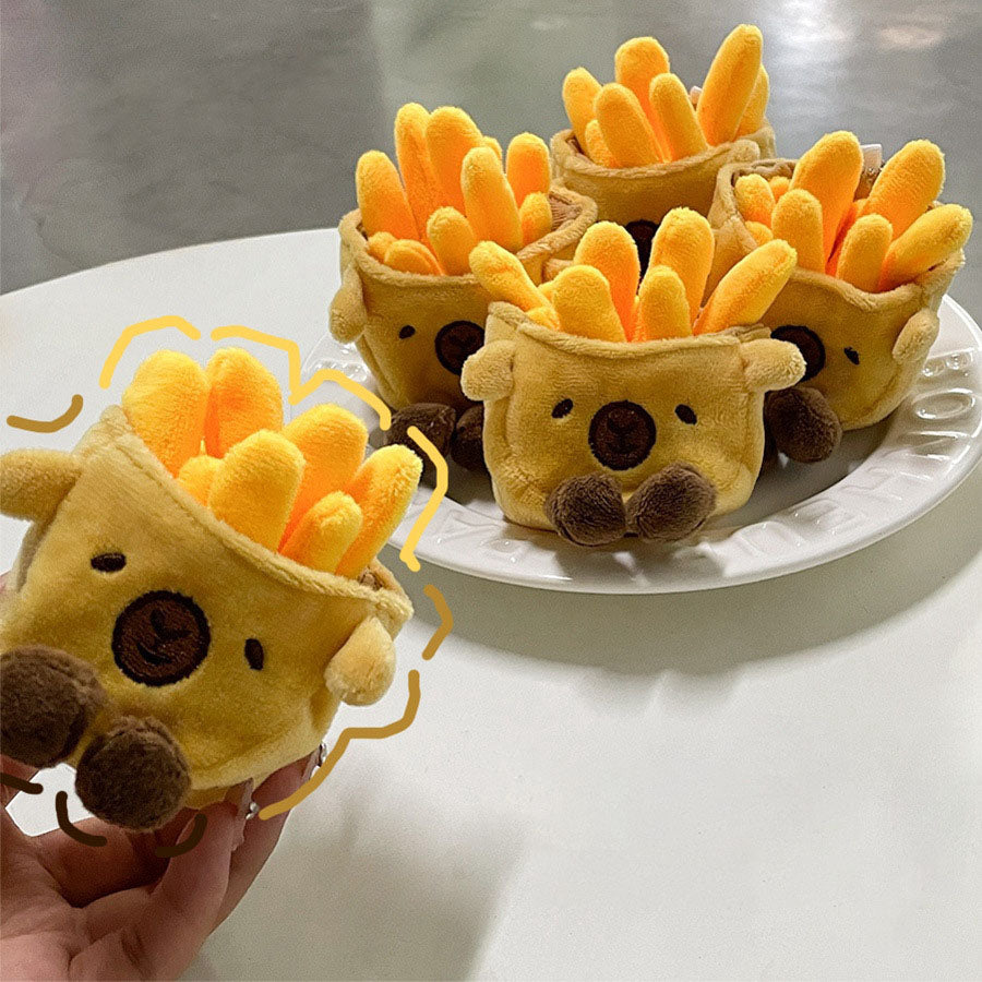 Gantungan Kunci Boneka Capybara French Fries Bag Plush Keychain KCE8845
