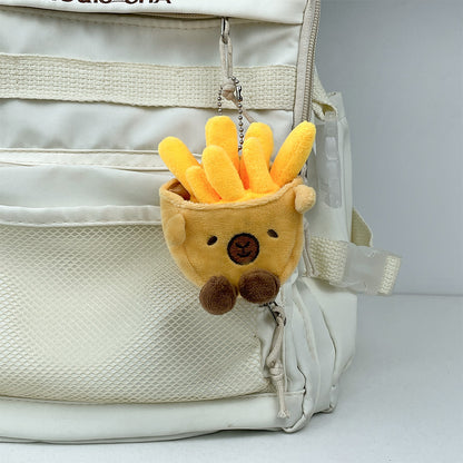 Gantungan Kunci Boneka Capybara French Fries Bag Plush Keychain KCE8845