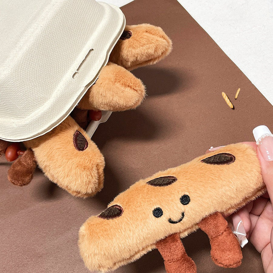 Gantungan Kunci Boneka Roti Croissant Bread Plush Keychain KCE9049