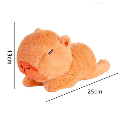 Boneka Capybara Lucu Lying Clingy Capybara Plush Slap Snap Band Wristband Doll Gelang Tangan