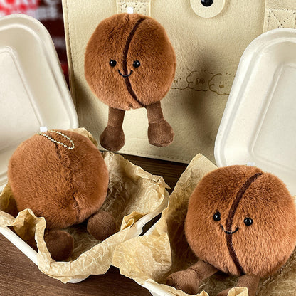 Gantungan Kunci Boneka Biji Kopi Coffee Bean Plush Keychain KCE9241