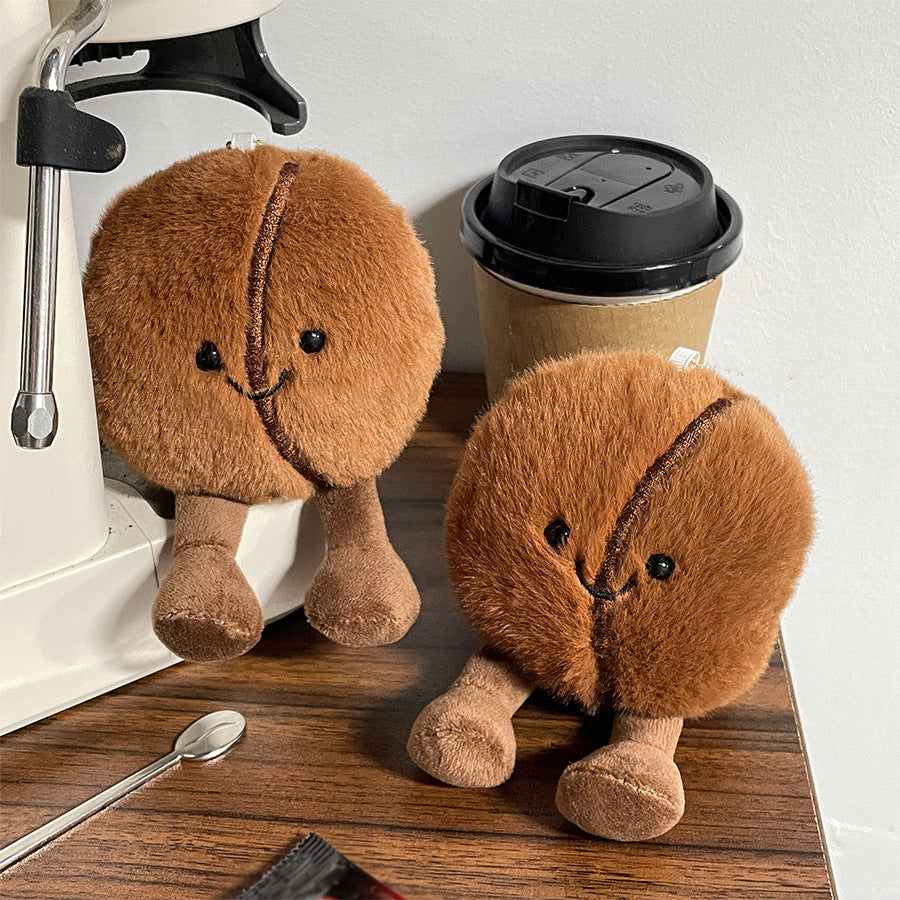Gantungan Kunci Boneka Biji Kopi Coffee Bean Plush Keychain KCE9241
