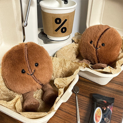 Gantungan Kunci Boneka Biji Kopi Coffee Bean Plush Keychain KCE9241