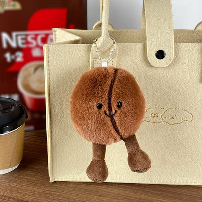 Gantungan Kunci Boneka Biji Kopi Coffee Bean Plush Keychain KCE9241