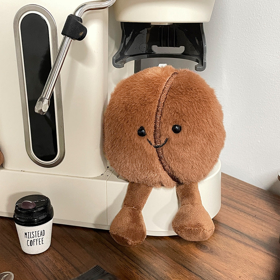 Gantungan Kunci Boneka Biji Kopi Coffee Bean Plush Keychain KCE9241