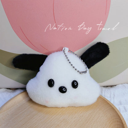Gantungan Kunci Boneka Anjing Putih Lucu