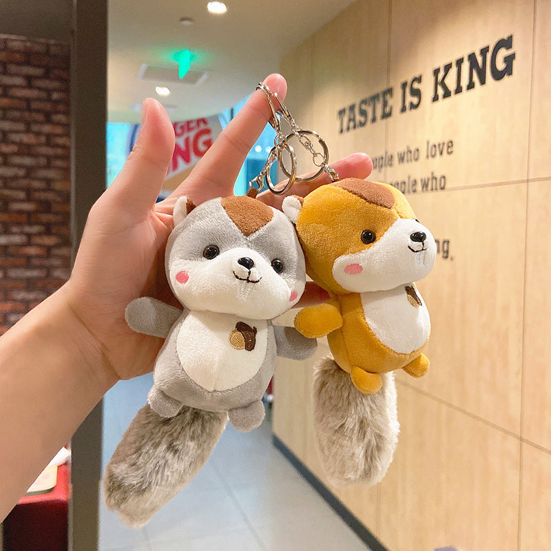 Gantungan Kunci Tas Boneka Hewan Tupai Lucu Ganci Squirrel Animal Keychain