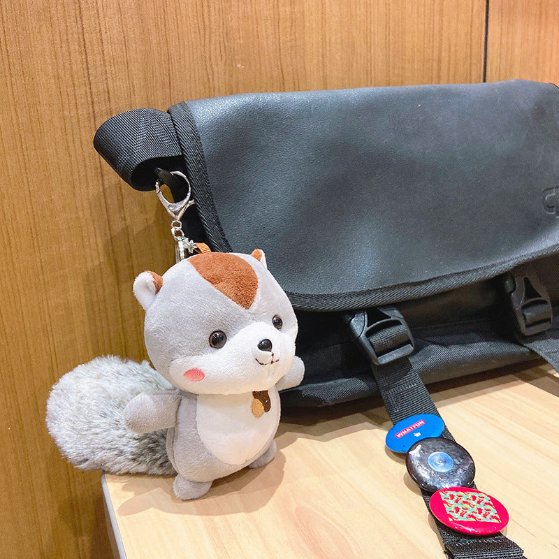 Gantungan Kunci Tas Boneka Hewan Tupai Lucu Ganci Squirrel Animal Keychain