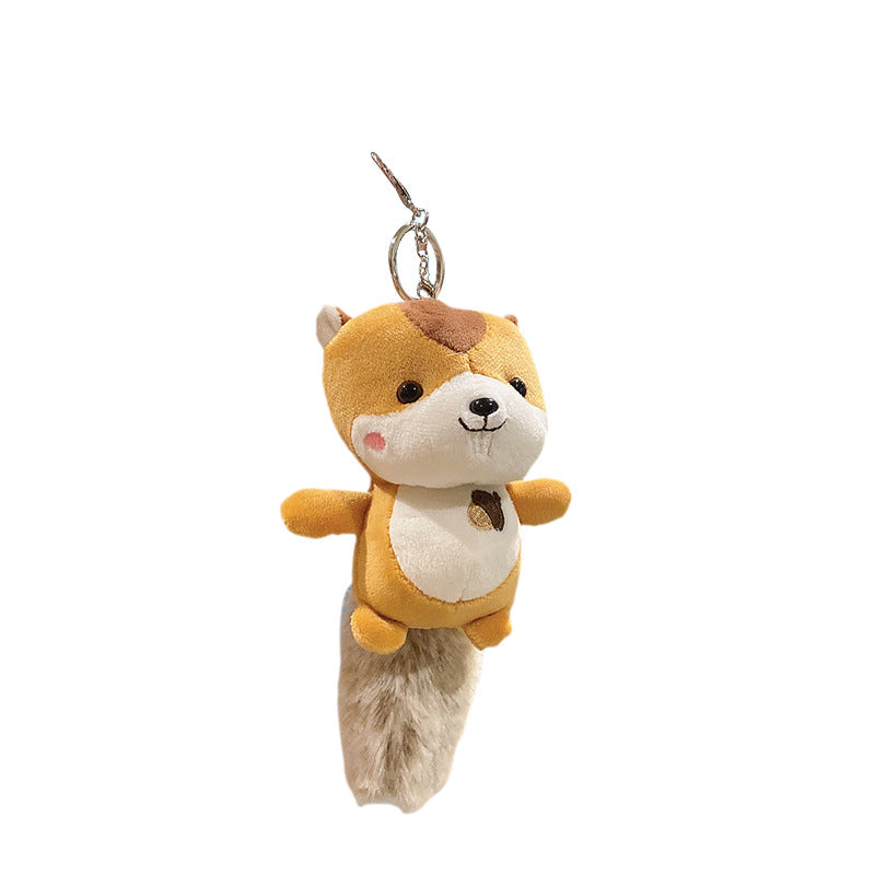 Gantungan Kunci Tas Boneka Hewan Tupai Lucu Ganci Squirrel Animal Keychain