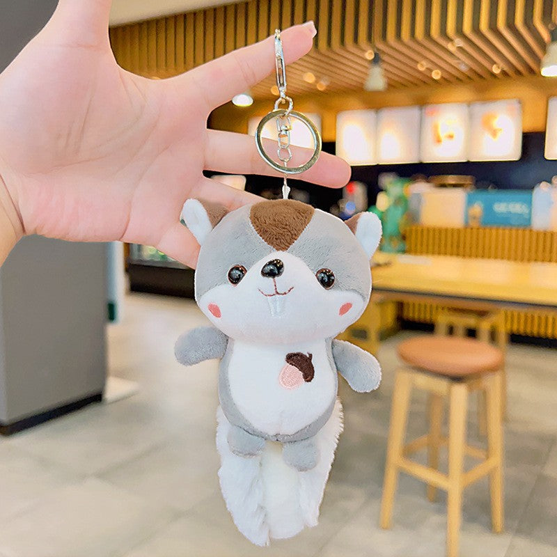 Gantungan Kunci Tas Boneka Hewan Tupai Lucu Ganci Squirrel Animal Keychain