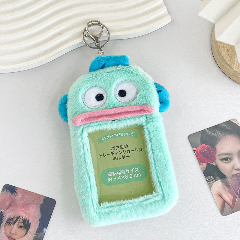 Plush Photocard Case Photo Card Holder Boneka Gantungan Kunci ID Card Keychain Hangyodon KCO4073